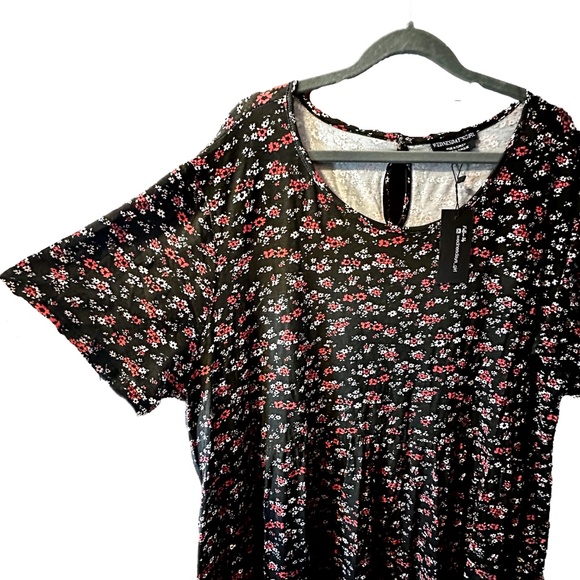 NWT Plus Size 26 Floral Spring Dress Knee Length - Picture 3 of 7